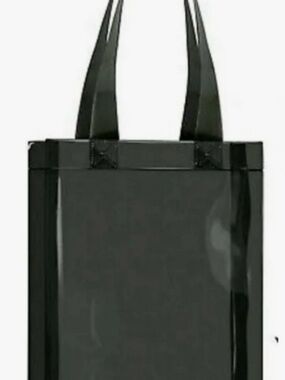 Burberry limited edition clear black vinyl tote, never used